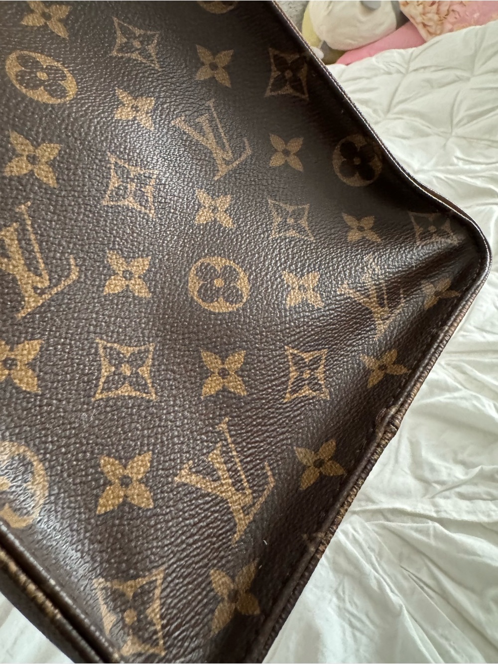 Louis Vuitton OTG Brown Monogram Canvas Tote with Red Trim - Picture 6 of 16